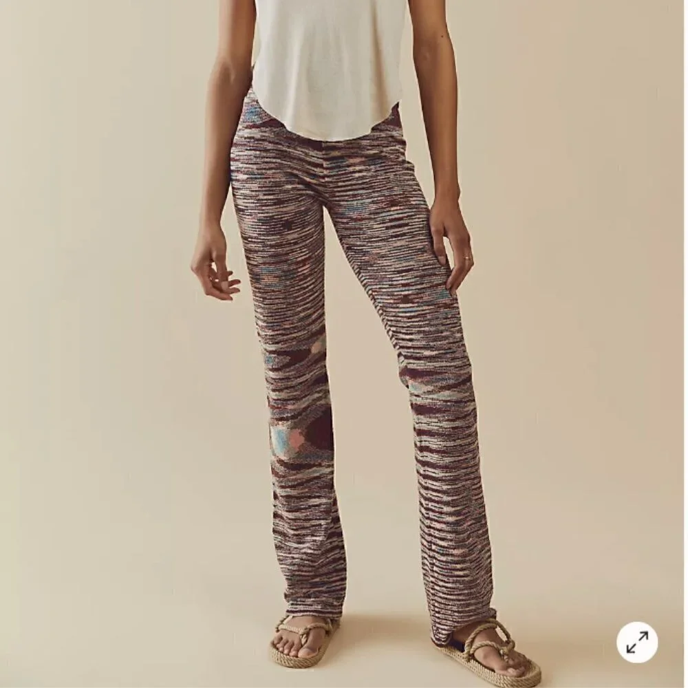 Hansen & Gretel | Kempsey Pant Nightfall Knit Flare Pants High Rise Size S
